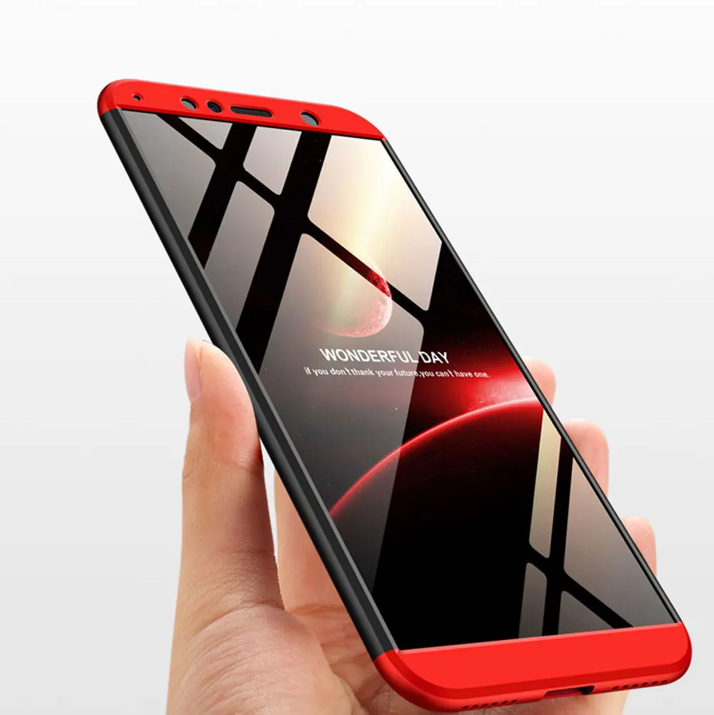 

IDOOLS Armor Case for Huawei Honor 7A Honor7A Cover Full Protection 3 in 1 Plastic Matte Phone Bags Cases for Huawei Y6 2018