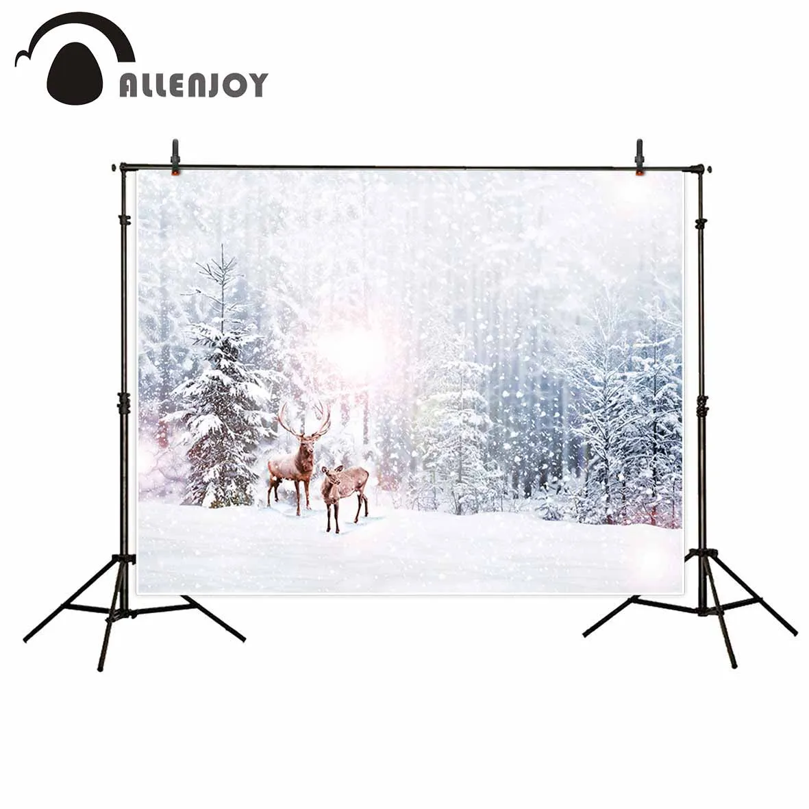 Allenjoy Winter background forest pine elk snow photography backdrops christmas decorations new backdrops photo studio Allenjoy Winter background forest pine elk snow photography backdrops christmas decorations new backdrops photo studio