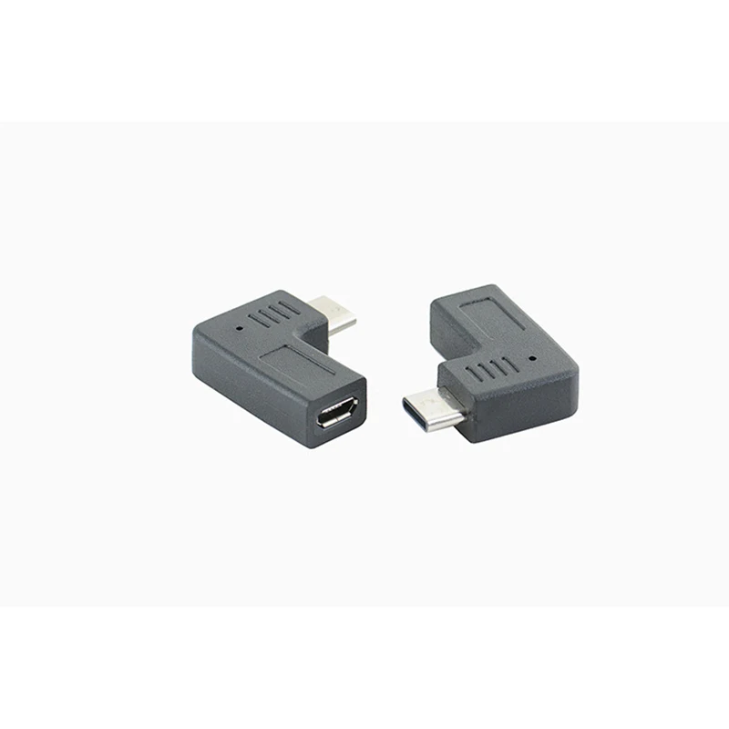 Переходник L образный с Type C на Micro USB переходник под углом 90 градусов правым и