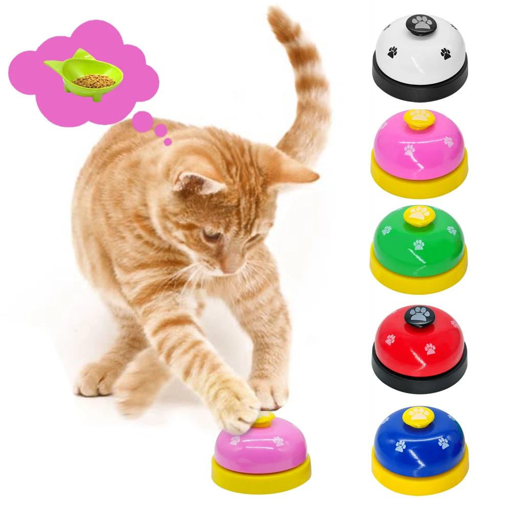 

Dog Cat Call Bell Pet Feeding Ringer Educational IQ Training Toy Interactive Pets Toys Eating Food Feed Reminder