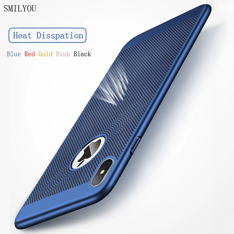 

SMILYOU Hard PC Phone Case For iPhone 6 6S 7 8 X Slim Protective Back Cover For iPhone XR XS Max 7 8 Plus Solid Capa Coque Black