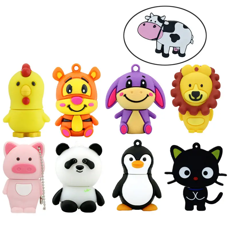 Cute Cartoon Cat USB Flash Drive Memory Stick Pendrive USB Stick Pen Drive 32GB 16GB 8GB 4GB Flash Card Free Shipping