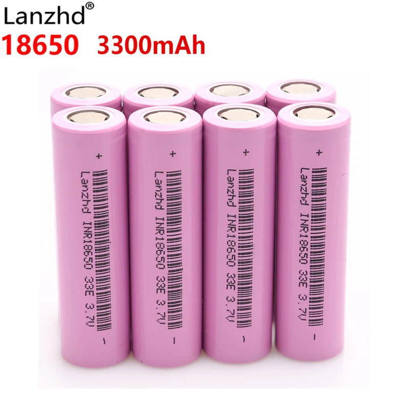  18650 Rechargeable Batteries For Samsung 18650 Battery 3300mAh INR18650 30A lithium Li ion 3.7V 186