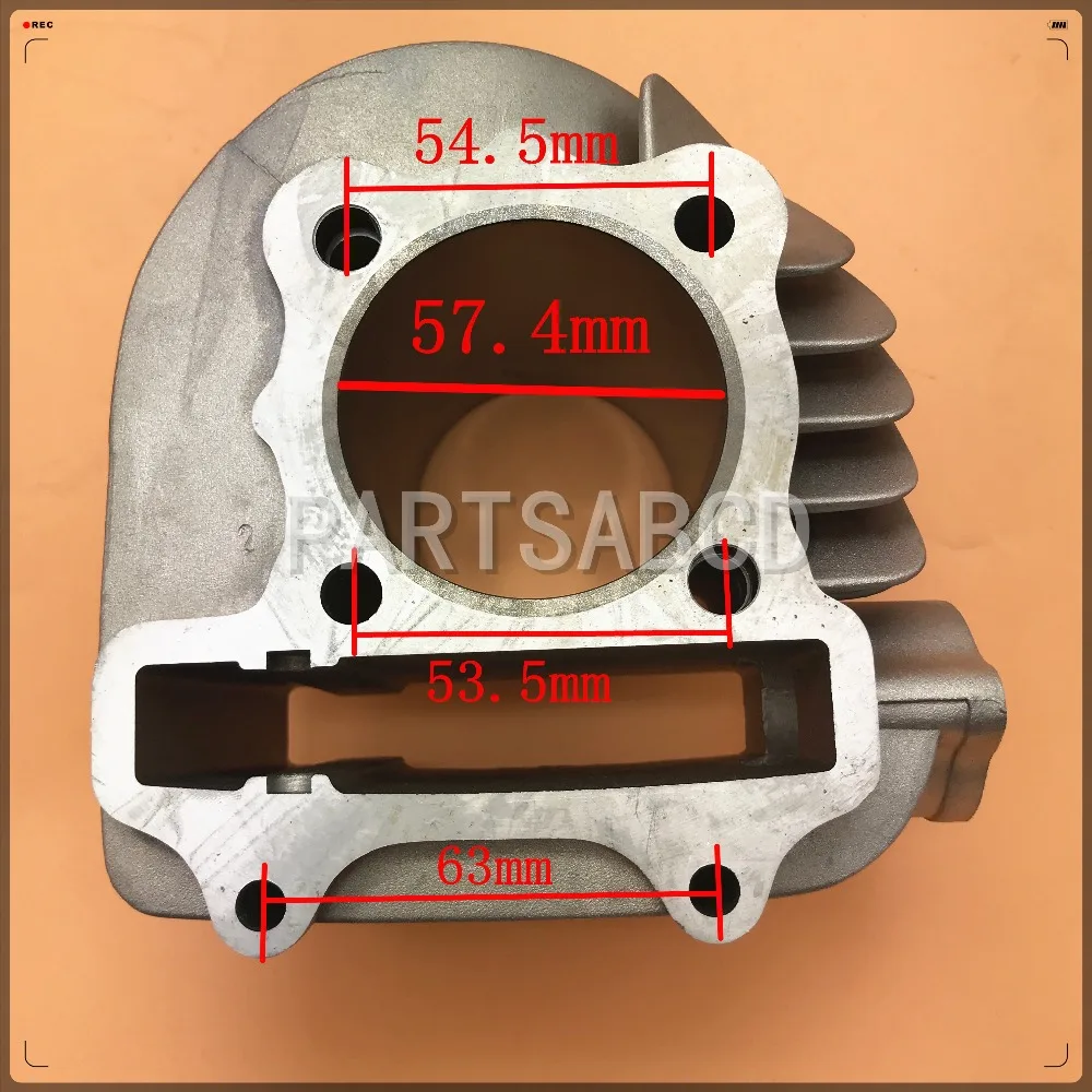 57,4 мм GY6 150CC 180CC цилиндр с поршневым комплектом Скутер мопед ATV запчасти