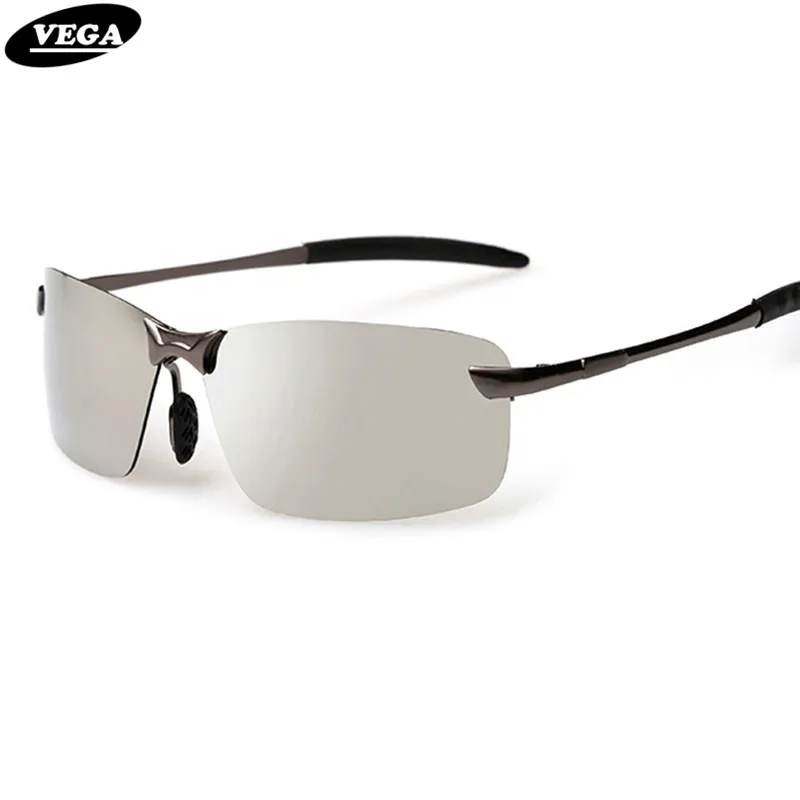 Buy VEGA High Quality Colored Mirror Frameless Sunglasses Polarized Military