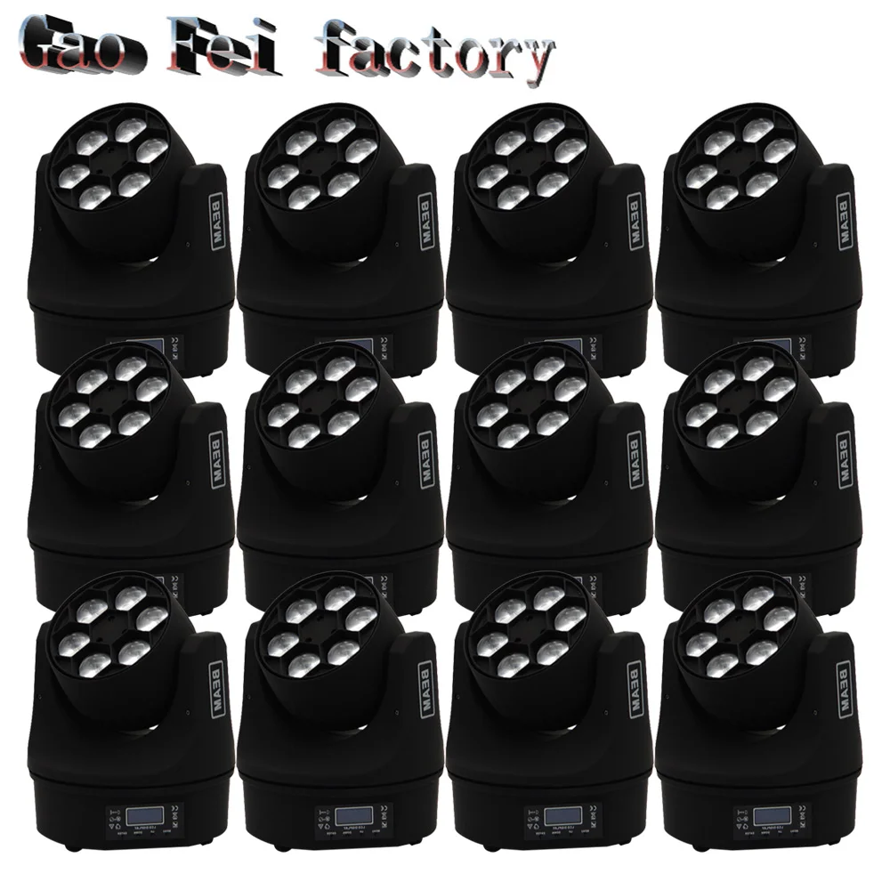 

moving head lights 6x15w led rgbw dmx stage light dmx beam dj light (12pcs/lot)