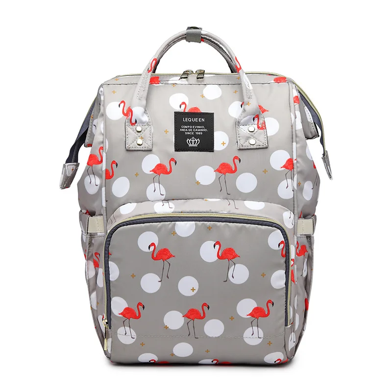 Lequeen рюкзак для мам с принтом фламинго, Многофункциональный Детский рюкзак для пеленок, рюкзак для мам, сумки для пеленок, рюкзаки для мам MPB46