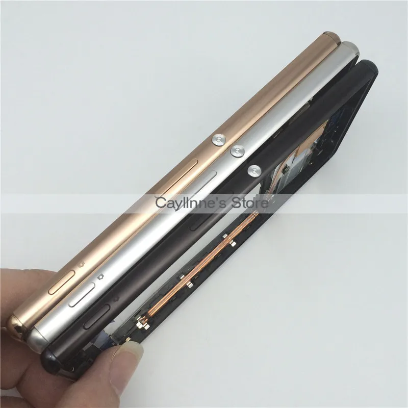 New Single SIM Housing Metal Middle frame plate cover+ side buttons For Sony Xperia Z4 Z3+ E6553 E6533
