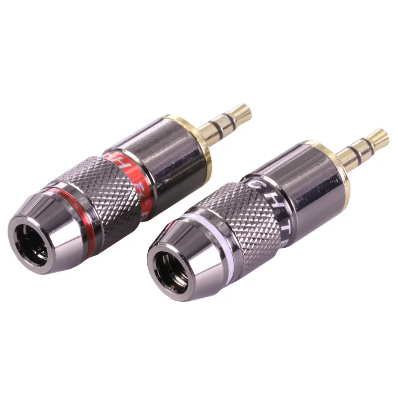 100pcs lot 3 5mm 3 Poles Stereo Male Plug Soldering Wire Connector for 6MM Cable 3 Pins 1 8 Inch Plug Headphone Earphone Jack