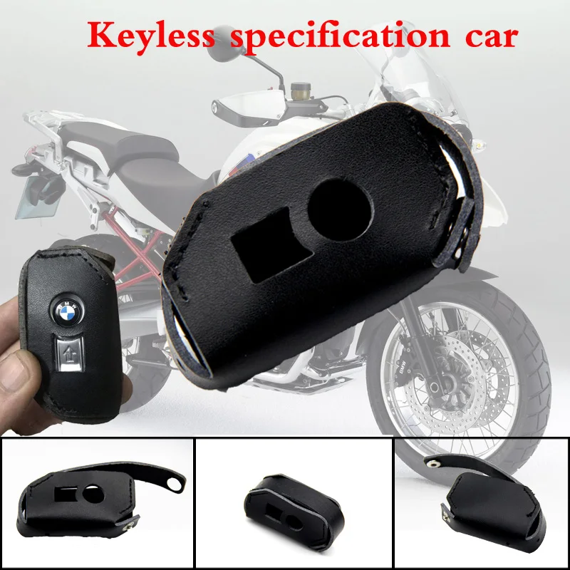 

For BMW K1600 R1200GS R1200R R1200RT LC One-click Start Remote Control Package Keyless Start Key Case Holder Real Leather R1200