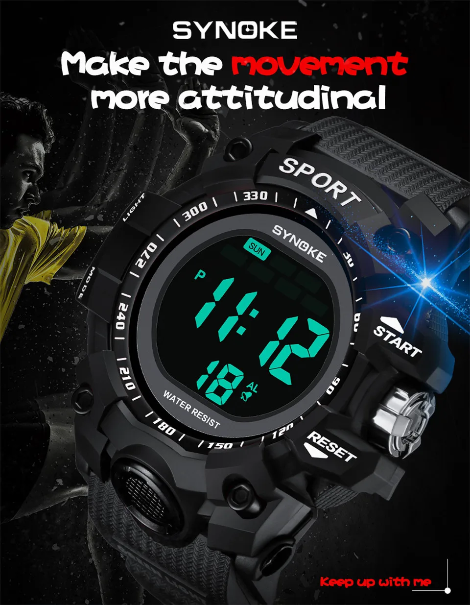 Military Wristwatch Sports Men LED Electronic Watches Fashion Digital Wrist Watches Mens Outdoor Life Waterproof Watch Hot sale (1)