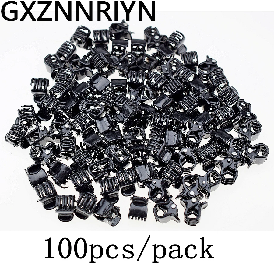 1cm 100pcs/pack Hair Claw Clips for Women Girls Accessories Black Brown Transparent Plastic Mini Claws Hairclip Clamp Gifts 25 pcs pen case dustproof bag pencil pouch packing transparent plastic storage white single