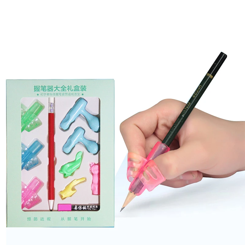 Children Silicone Pencil Holder Pen Two finger Writing Aid Grip Posture Correction Tool Students Kids Gift Children Silicone Pencil Holder Pen Two finger Writing Aid Grip Posture Correction Tool Students Kids Gift