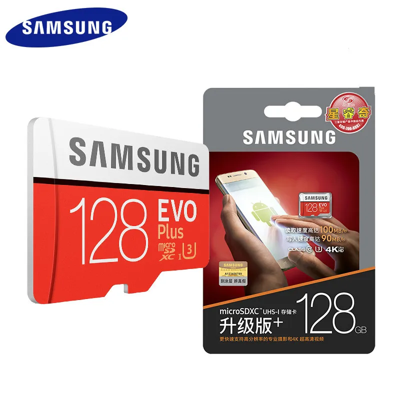 Samsung Evo Plus Micro Sd-kaart 128 ГБ Sdhc/Sdxc Класс Evo+ класса 10 C10 Uhs Tf Kaarten модуль памяти Transflash карты памяти Microsd карта original