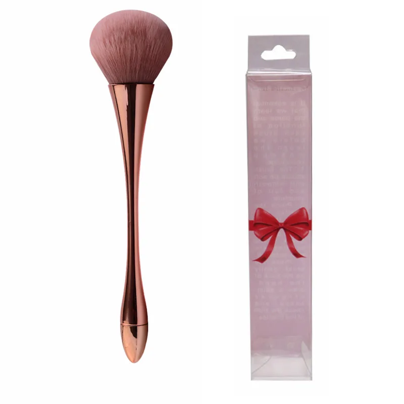 Rose gold-packag 1 шт. Кисть для макияжа косметическая пудра Большая кисть для румян кисть для пламени веер для макияжа Румяна Макияж для лица Косметическая кисть для нанесения основы женский инструмент для красоты - Handle Color: Rose gold-packag