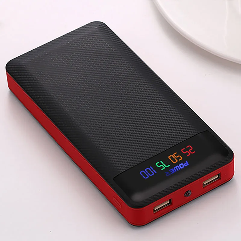 

New Power Bank Dual USB 4/5 x18650 Battery Case Charging Power Supply Housing DIY Powerbank Charger Cover GDeals