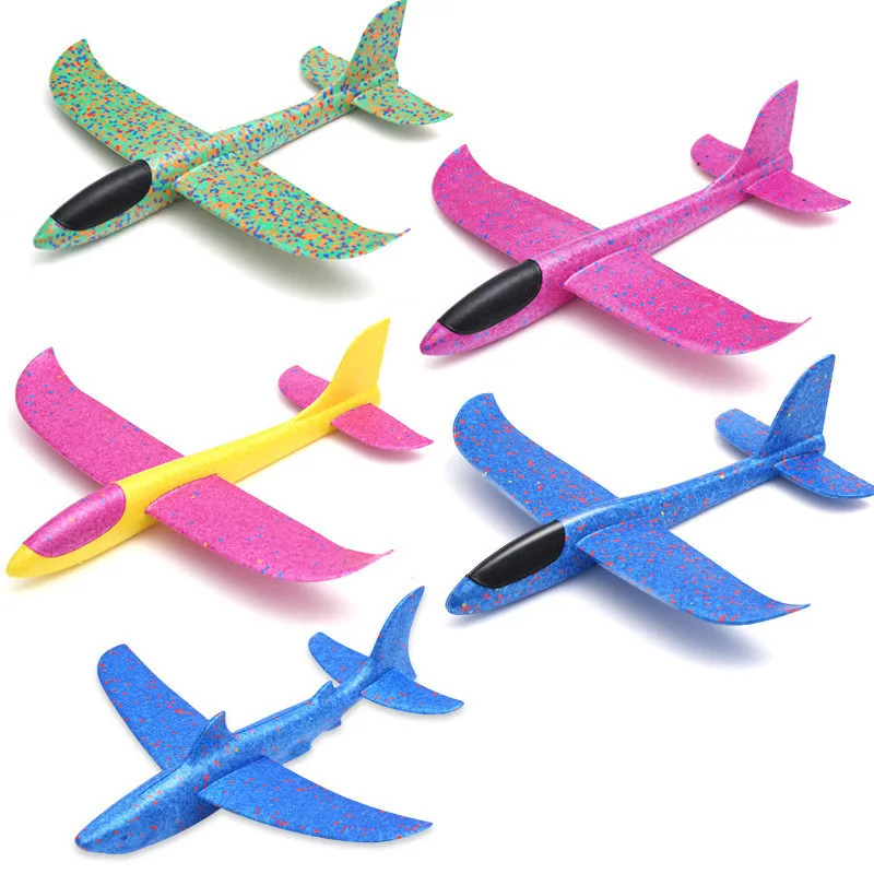 

2018 DIY Hand Throw Flying Glider Planes Toys For Children Foam Aeroplane Model Party Bag Fillers Flying Glider Plane Toys Game