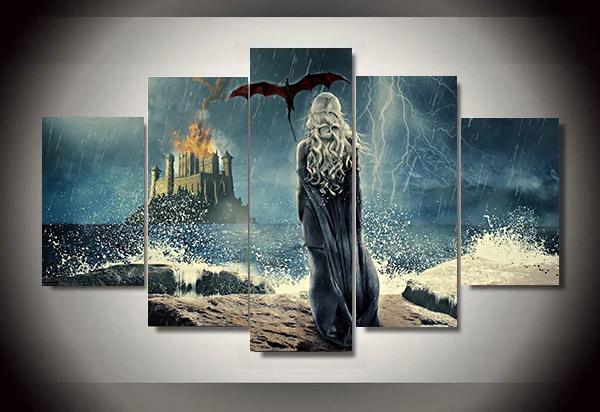 Печать без рамки данерис Таргариен 5 шт. картина настенное искусство детская