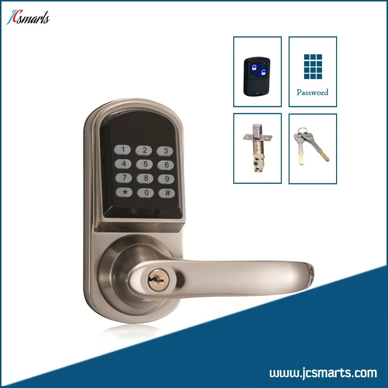 

Remote control door lock electric keyless code lock with numeric keypad for office