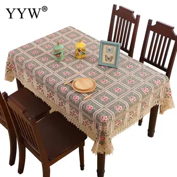 

Rectangle Dustproof Table Flowers Tablecloth White Hollow Lace Cloth Manteles Multifunction Table Carpet Tv Cabinet Cover Cloth