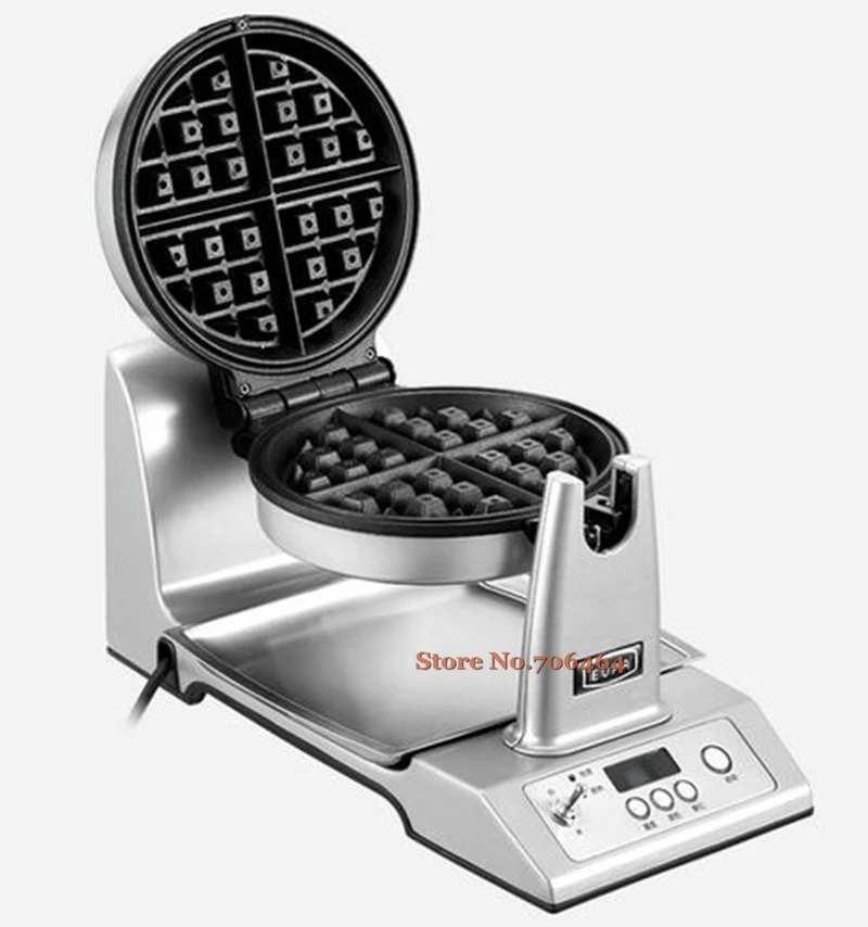 One touch LCD portable high quality fully automatic waffle maker 180