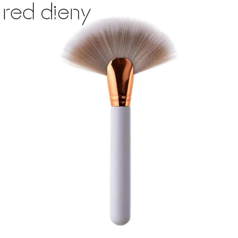 

Professional 1pcs Fan Shape Powder Concealer Blending Finishing Highlighter Contour Beauty Makeup Brush Cosmetics Make Up Tool