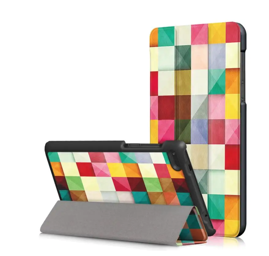 

Lattice Print for Lenovo Tab7 Essential 7304F 7304I 7304X Case Leather Cover Slim Protective Stand Skin