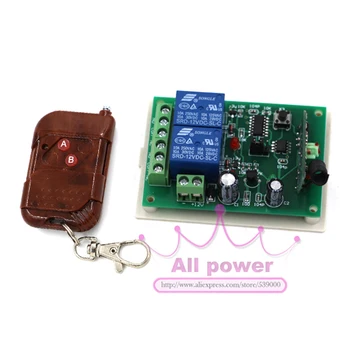

12V 2CH wireless remote control switch Receiver & Transmitter ON OFF Switch Learning code Toggle Momentary Latched 315/433MHZ
