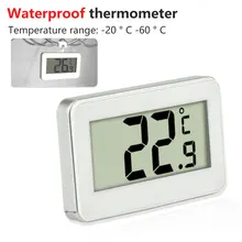 Водонепроницаемый цифровой термометр lcd цифровой экран прецизионный холодильник термометр для холодильника морозильник с регулируемой подставкой магнит