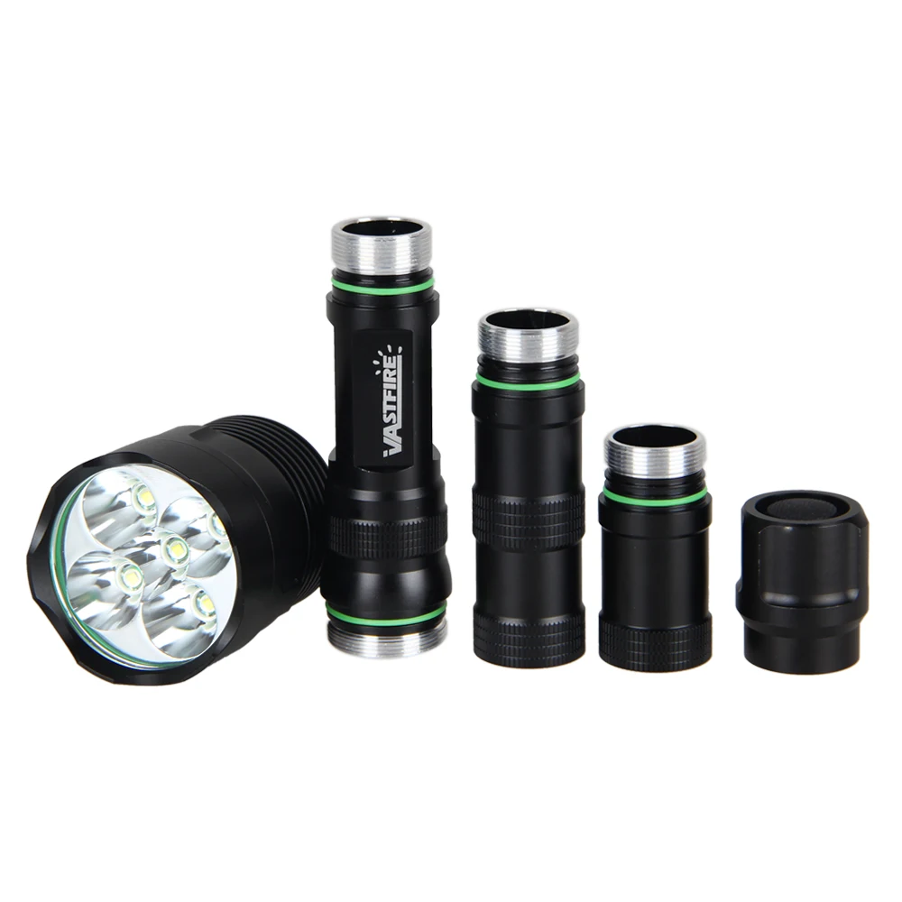 Recarregável + Carregador Lanterna + 3*18650 Vastfire Tactical Caça 5 * Xm-l t6 Led Arma Linterna Modos Bateria 10000lm Luz 18 High Quality Esporte e Lazer