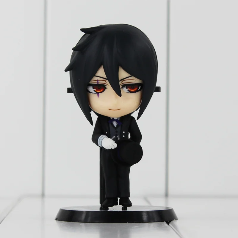 Cute Q Version 2 шт./лот 10 см экшн фигурки Kuroshitsuji Ciel Sebastian Michaelis из ПВХ модели игрушек|model
