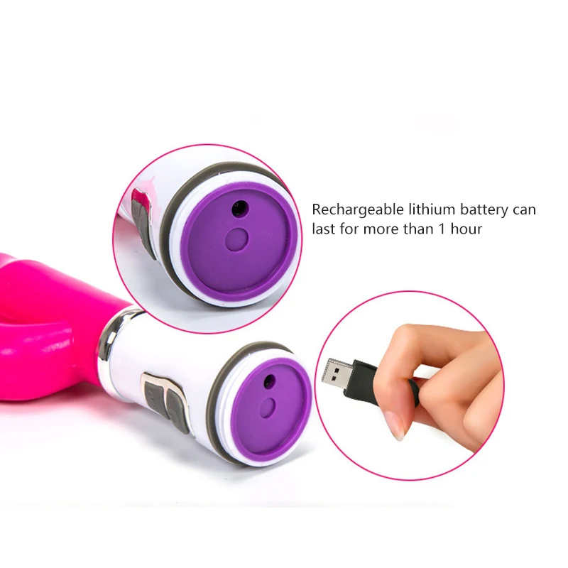 Мощный Кролик вибратор Стимулятор клитора USB массажер для точки G женский