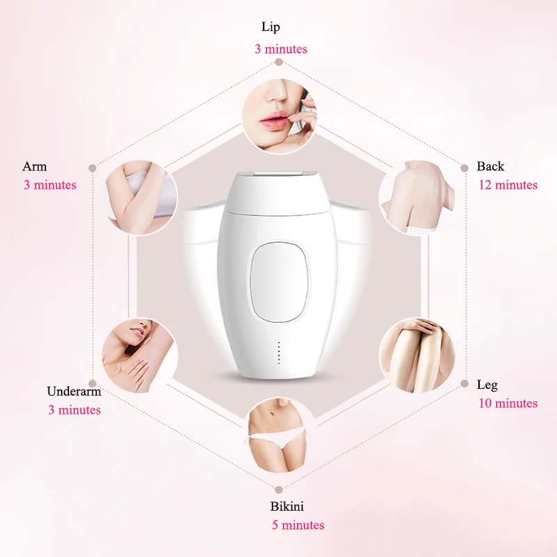 

Epilator Depilator Facial Body Permanent Hair Removal Device 600000 Pulses KG66
