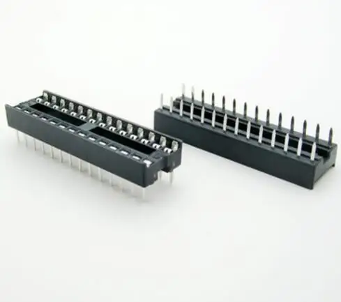 

17PCS/lot 28 Pin DIP Square Hole IC Sockets Adapter Narrow 28Pin Pitch 2.54mm Connector Resistor