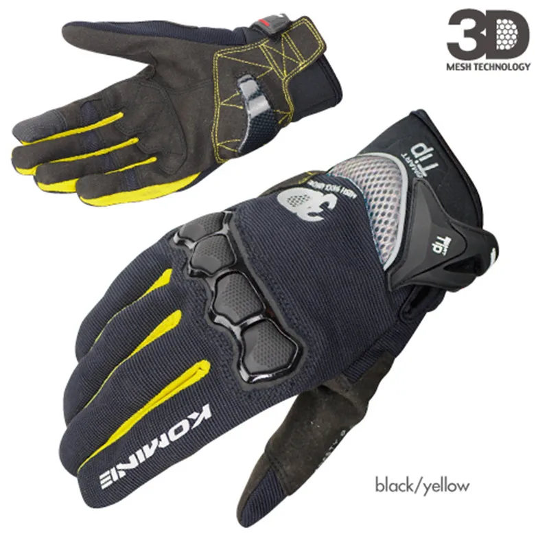 Новые летние перчатки с сенсорным экраном KOMINE GK162 с 3D сетчатой технологией для мотоцикла rcycle Rding перчатки для мотоцикла rbike перчатки для гонок M-XXL