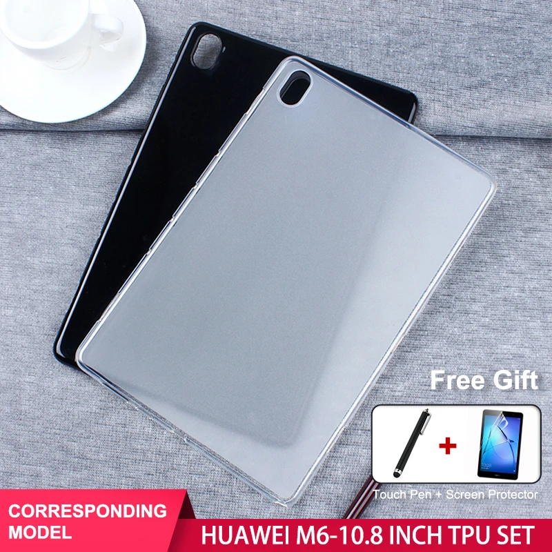 

SZOXBY For Huawei Mediapad M6 10.8 Inch TPU Case Tablet PC Anti-Fall Shell Bracket Hockproof Shockproof Case Stand Soft Cover