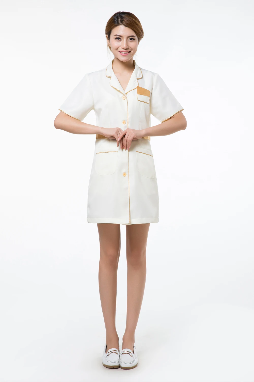 2015 OEM lab coat cotton ladies scrubs hospital nursing gowns spa uniformin Lab Coats from