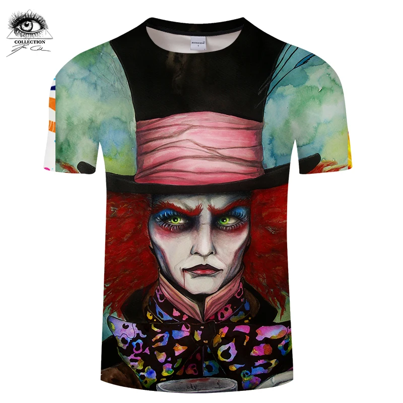Забавные 3D футболки с надписью Mad Hatter by стать холодным искусством мужские принтом