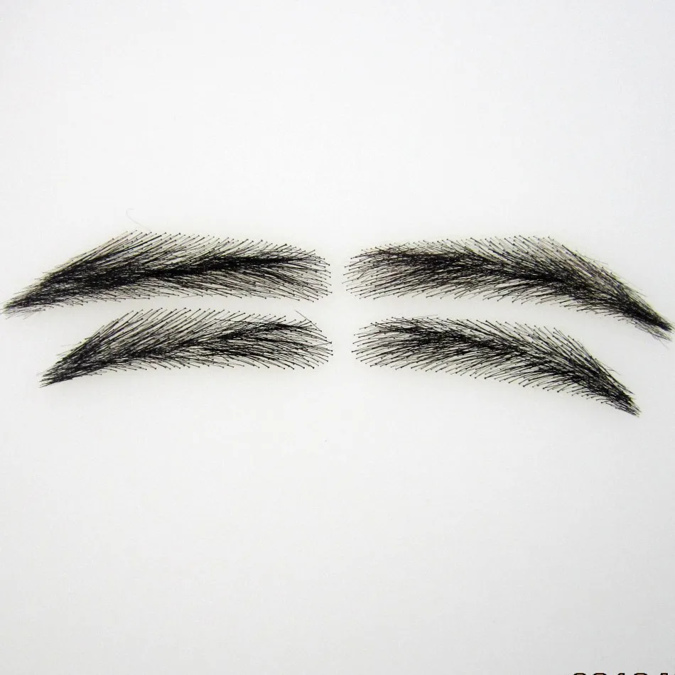 Sobrancelha парик для бровей формы для мужчин, человеческих волос кружева мужские брови с темно-коричневым/бровей татуировки