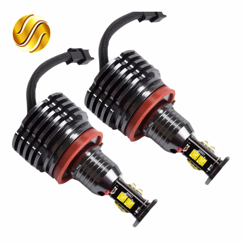 2 Pieces(1 Set) 2*64W 128W H8 LED Marker Angel Eyes CREE LED Chips 7000K XENON White for BMW E90 E92 M3 E60 E70 X5 E71 X6 E82 80w h8 angel eyes led marker xenon white 7000k for bmw e90 e92 x5 e71 x6 e82 m3 e60 e70