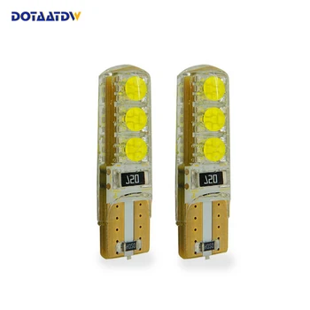

DOTAATDW 2PCS New Arrival Auto Lamp W5W T10 LED 194 168 White 5050 SMD Super Bright Car Reading Dome Lights Parking Bulbs DC12V