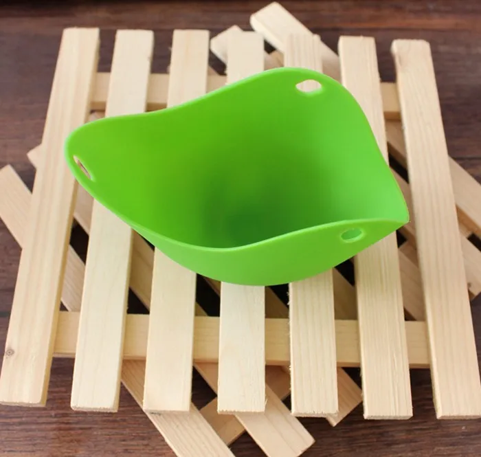 2 шт. силиконовый нетоксичный лоток для яиц жареная плита котел кухня креативный инструмент для приготовления блюд гаджеты для кухни посуда - Цвет: Зеленый