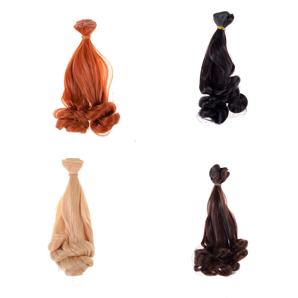 

EHBqna Handmade Doll Wigs Multicolor BJD Curly Hair High Temperature Wave Hairstyle Wig 1/3 1/4 For Doll Doll Toy 15CM * 100CM