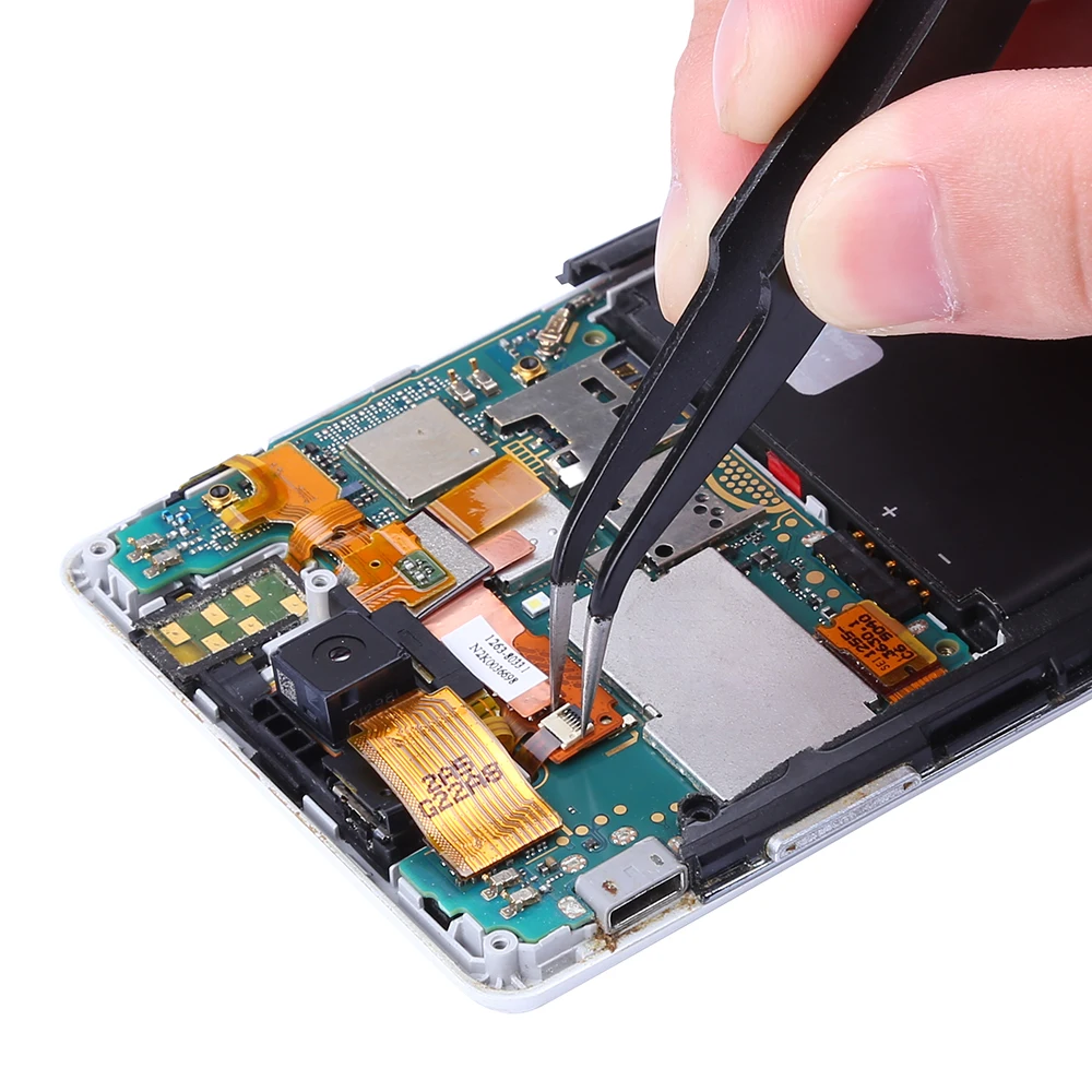 Pinzas ESD de acero inoxidable Pinzas Pincet Pinzas de precisión antiestáticas para electrónica teléfono móvil BGA Reparación de trabajo
