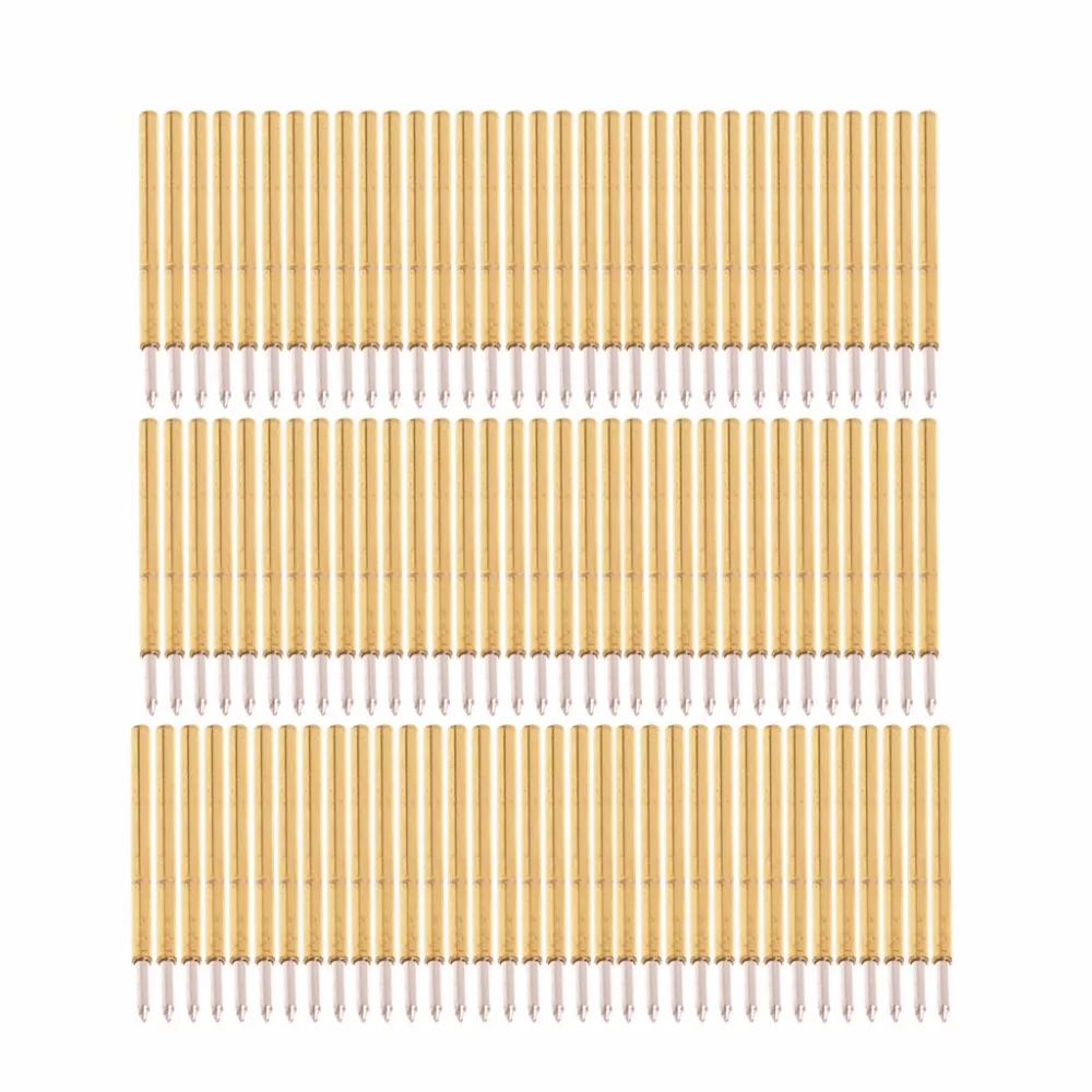 

100 Pcs Dia 1.02mm Length 15.85mm 100g Spring Test Probe Pogo Pin Tool P75-B1