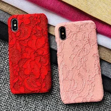Блестящий кружевной чехол Kerzzil с цветочной вышивкой для iPhone X 10