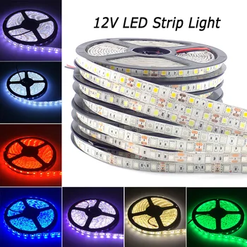 

DC 12V RGB LED Strip Light smd5050 Waterproof Cold White Warm White Flexible Light Strips Lamp Tape for Home Decoration Lighting