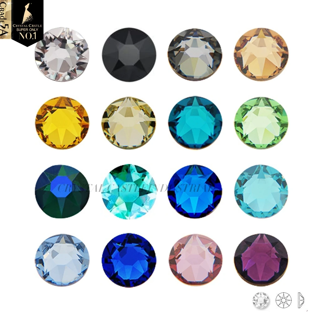 Strass Di Cristallo Non Hotfix Vetro Super Luminoso 3D