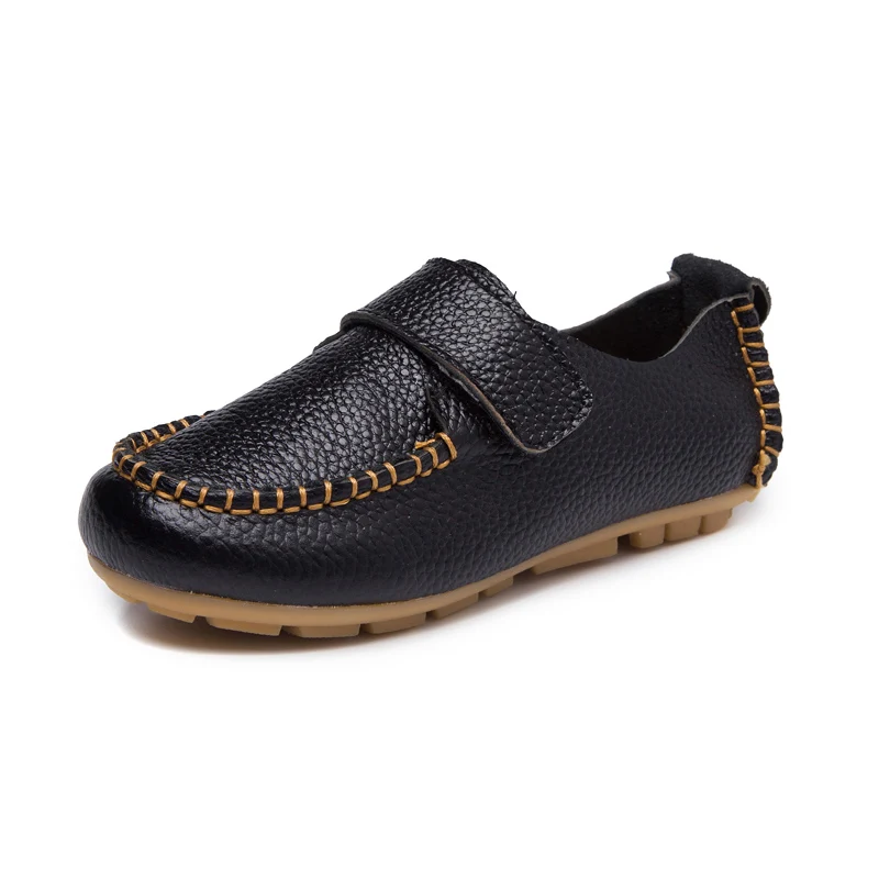 

NEXTAR breathable good shaping leather comfortable kids black shoes 3t