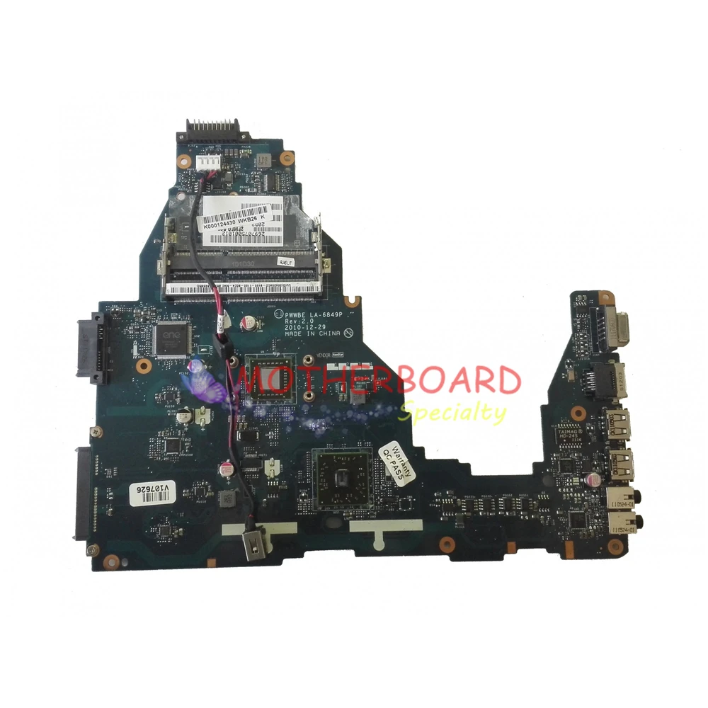 Vieruodis для Toshiba Satellite C660 C660D материнская плата ноутбука K000124430 PWWBE LA-6849P DDR3 W/E350 CPU |